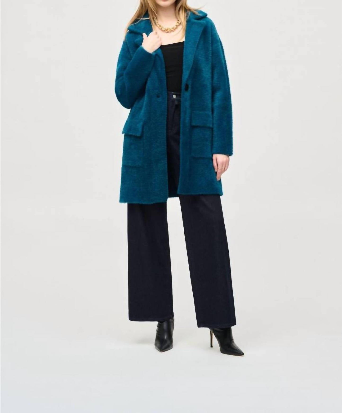Joseph Ribkoff - Feather Yarn Sweater Coat
