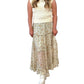 &Merci - Floral Ruffle Hem Midi Skirt