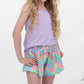 Azarhia - Girl's Neon Wave Butterfly Shorts