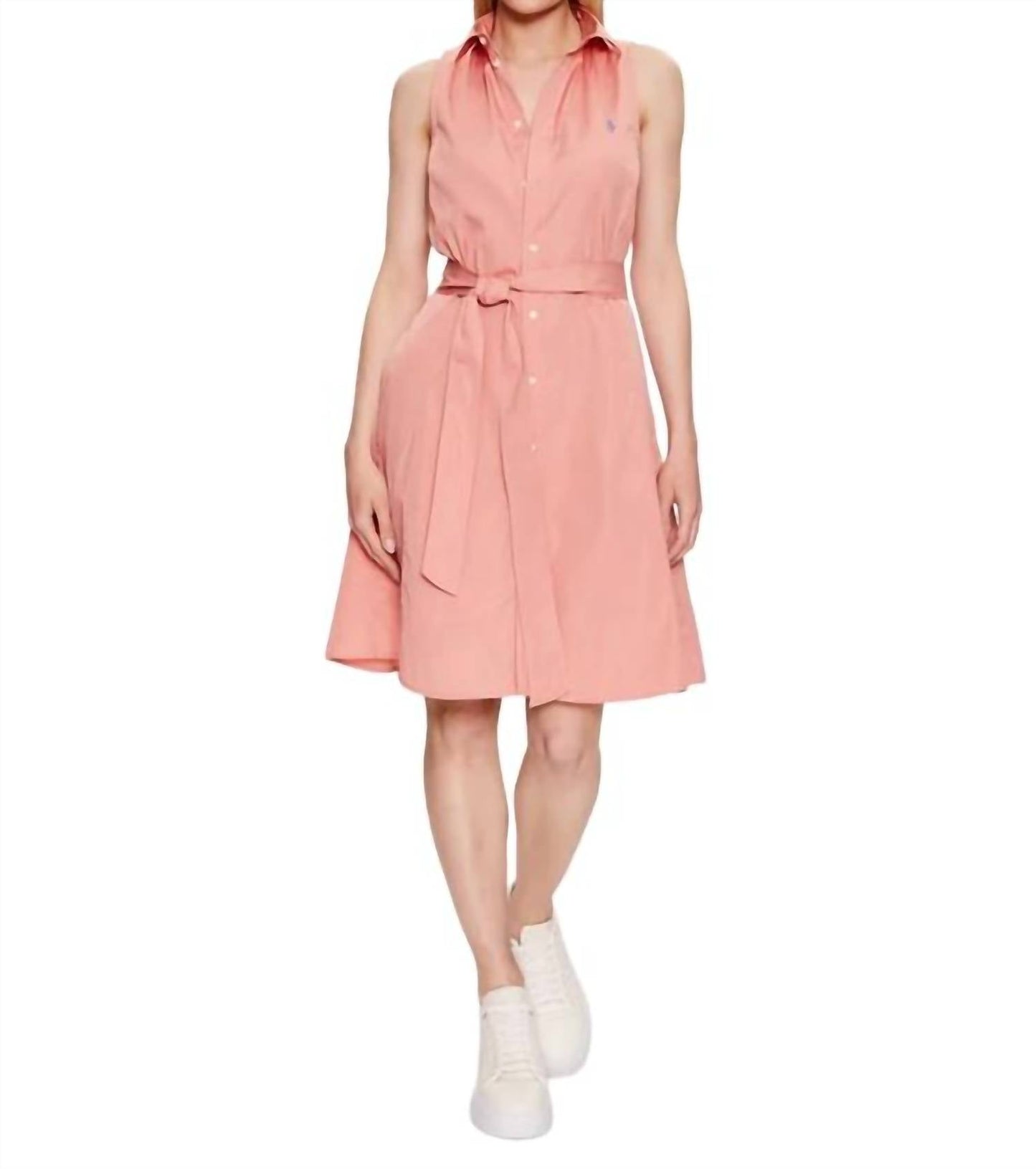 Polo Ralph Lauren - Sleeveless Belted Cotton Dress