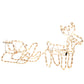 Outsunny 35' LED Reindeer Sleigh Outdoor Christmas Decoration