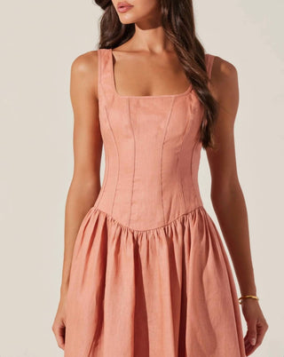 Astr - Thierry Linen Midi Dress