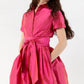 Ann Mashburn - Short-sleeved Classic Shirtwaist Maxi Dress