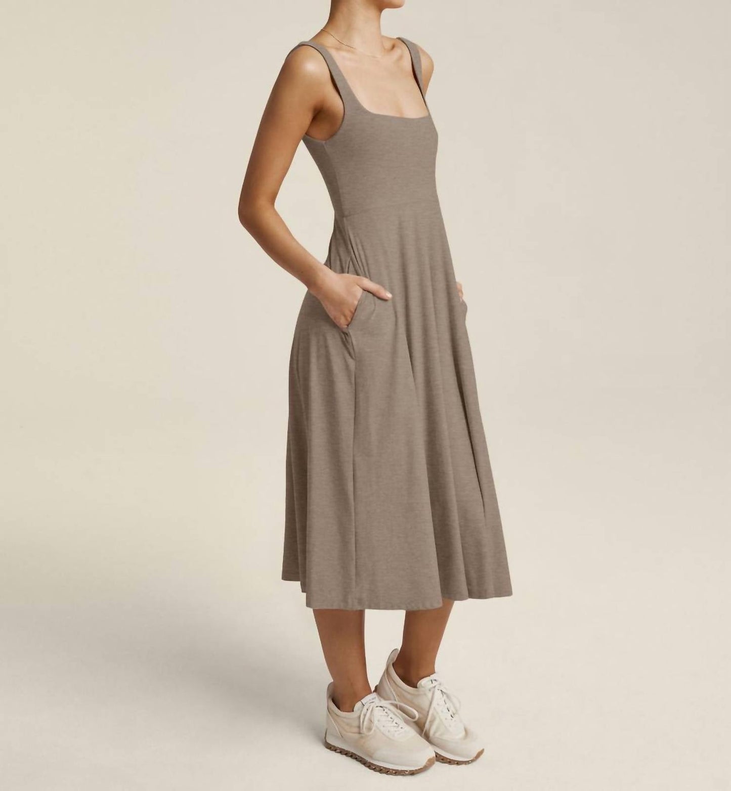 Beyond Yoga - Featherweight At The Ready Square Neck Dress