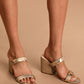 Steve Madden - Women's 2 Strap Block Heel Sandal