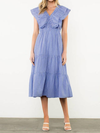 Thml - Striped Flutter Maxi Dress