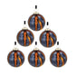 Christmas Ball Ornaments Set of 6 Glass Decorative Hanging Balls