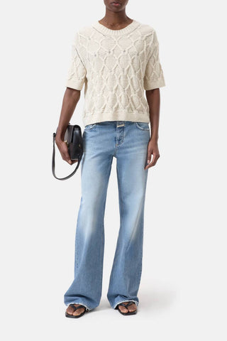 Closed - Crew Neck Short Sleeve Blouse