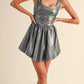 Klesis - Bustier Top Gathered Flare Skirt Mini Dress