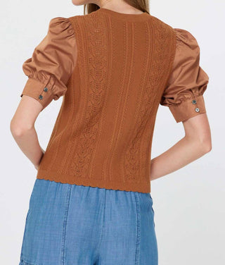 Current Air - Remi Mixed Media Top