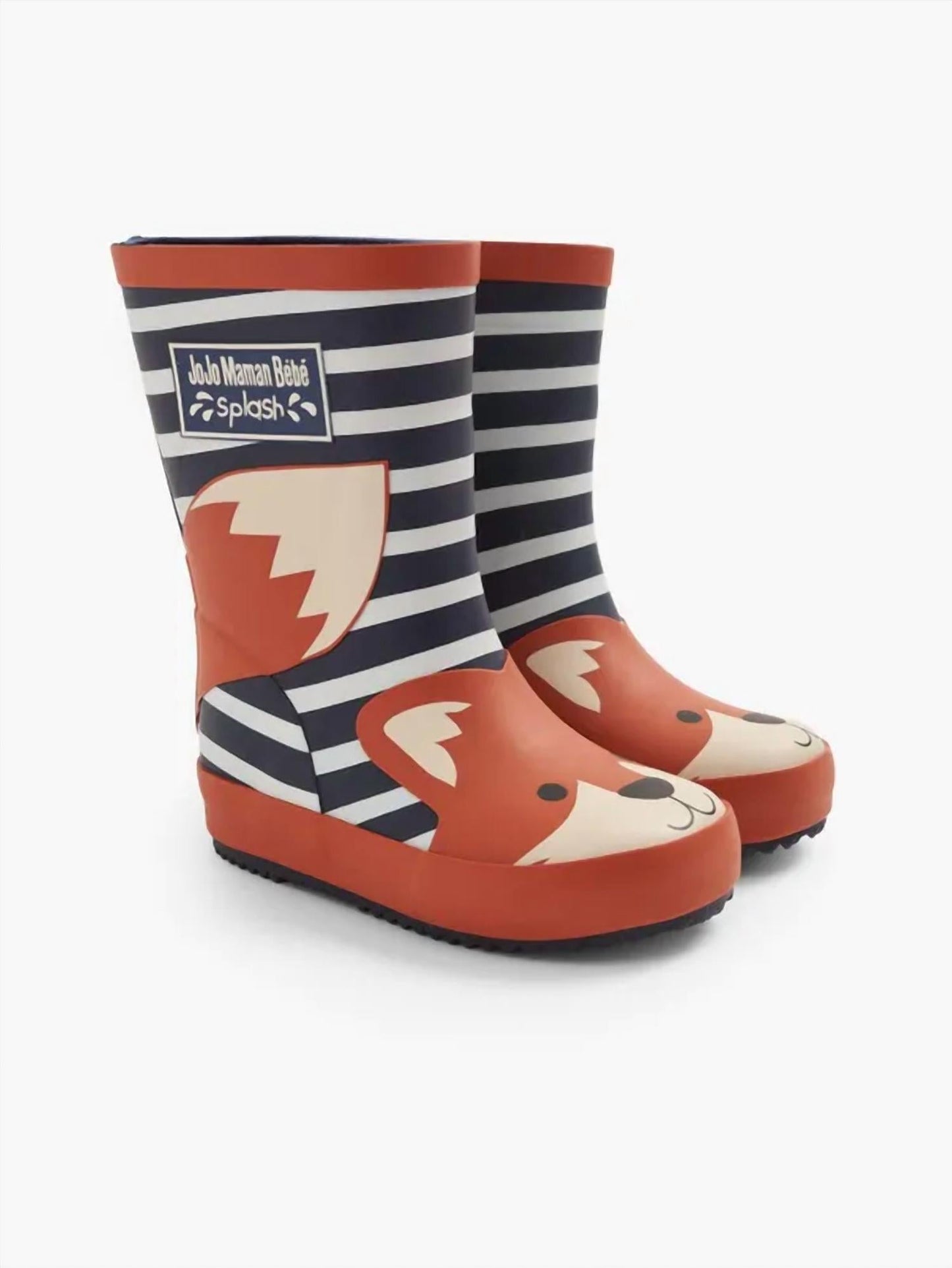 Jojo Maman Bebe - Kid's Stripe Fox Wellies Boot