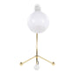 Eileen Contemporary Task Lamp in Gold Metal and White Shade