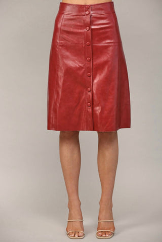Fate By Lfd - Faux Leather Midi Skirt