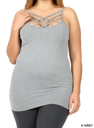 Zenana - Strappy Criss Cross Cami - Plus