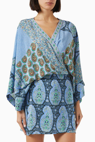 Boteh - Onda silk robe dress