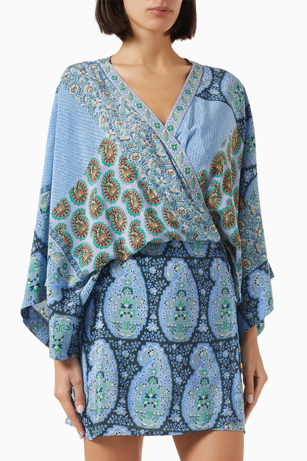 Boteh - Onda silk robe dress