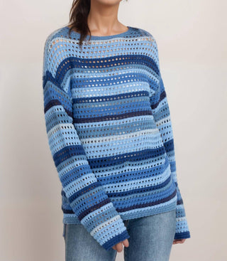 Johnny Was - Striped Crochet Sweater