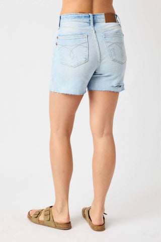 Judy Blue - High Waist Shorts With Destroy At Back