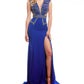 Mac Duggal - Plunging Neck Full Length Gown