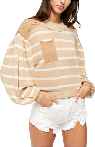 Free People - BETWEEN THE LINES STRIPE SWEATER