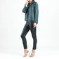 Clara Sunwoo - Liquid Leathe Button Closure Pocket Jacket