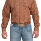 Cinch - Men's Rust Paisley Long Sleeve Shirt