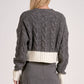 Elan - Elan Two-Tone Sweater Cardigan