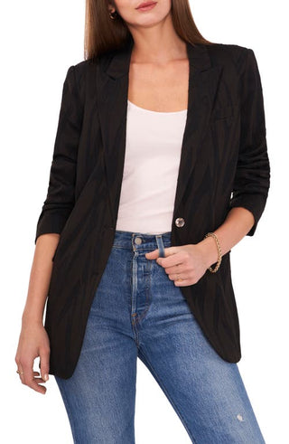 Vince Camuto Longline Blazer in Rich Black, Size 14