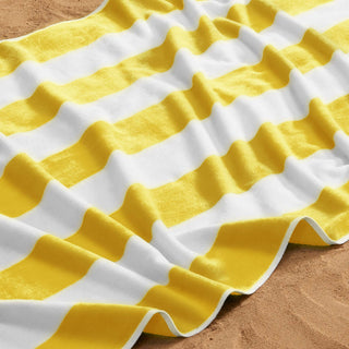 Cotton Velour Cabana Stripe Beach Towel - Novia Collection