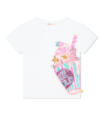 Billieblush - Sequin Ice Cream Embellished Graphic Short Sleeve Tee