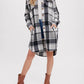 Bluivy - Women's Flannel Plaid Longline Shacket