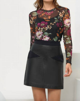 Anatomie - printed mesh juliana top