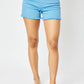 Judy Blue - Mid-rise Garment Dyed Frayed Hem Shorts