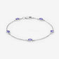 1.65 Carat Genuine Tanzanite .925 Sterling Silver Bracelet