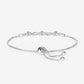 0.77 Carat Genuine Tanzanite and White Sapphire .925 Sterling Silver Bracelet