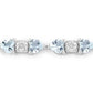 7.36 Carat Genuine Aquamarine and White Diamond .925 Sterling Silver Bracelet