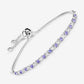 0.91 Carat Genuine Tanzanite .925 Sterling Silver Bracelet