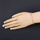 1.38 Carat Genuine Morganite and White Diamond .925 Sterling Silver Bracelet