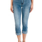 Judy Blue - Mid Rise Cuffed Skinny Capri Jeans