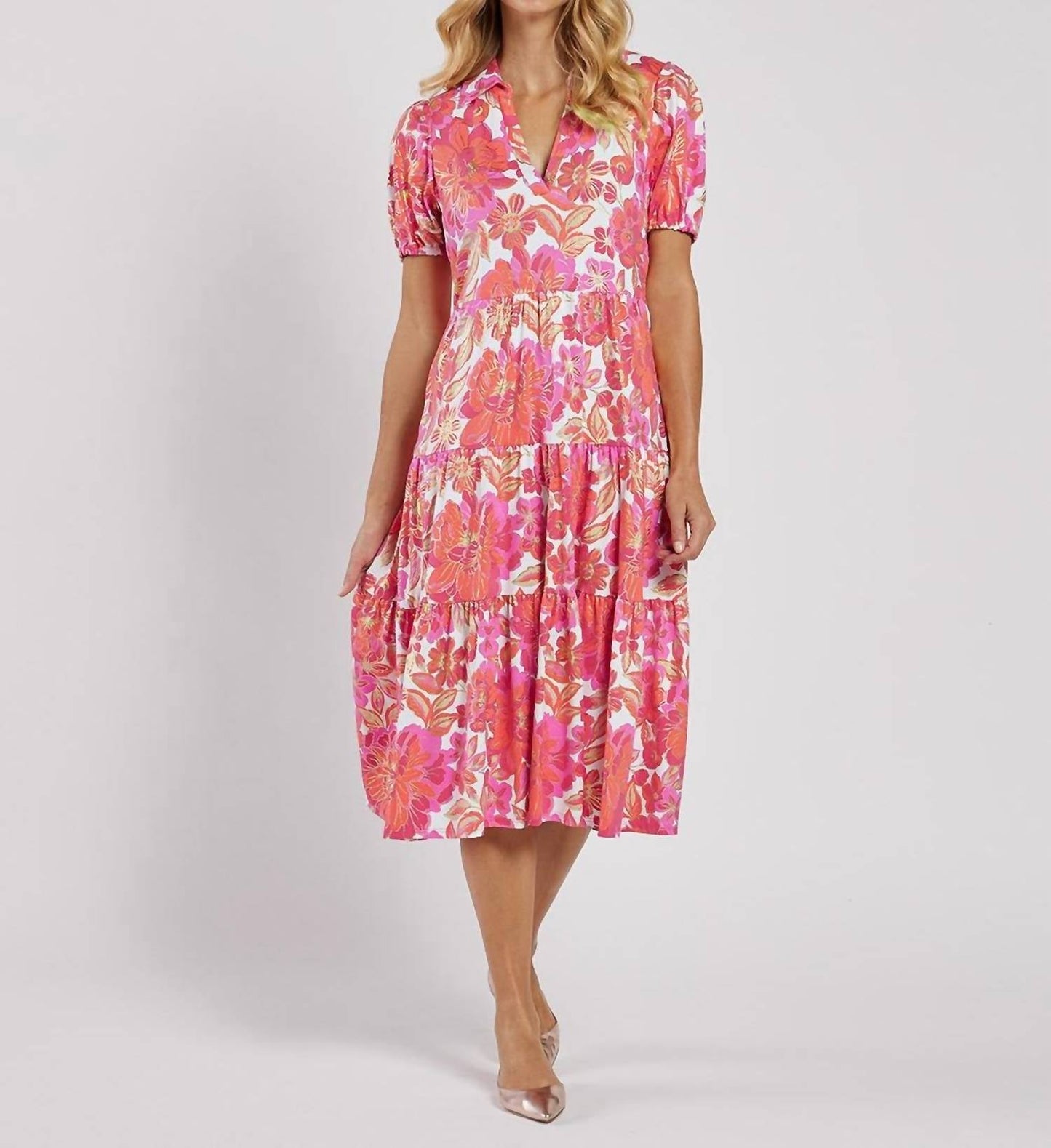 Jude Connally - Portia V-neck Midi Dress