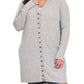 Zenana - Women's Snap Button Longline Cardigan