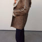 Active Basic - Fur-lined Faux Leather Coat