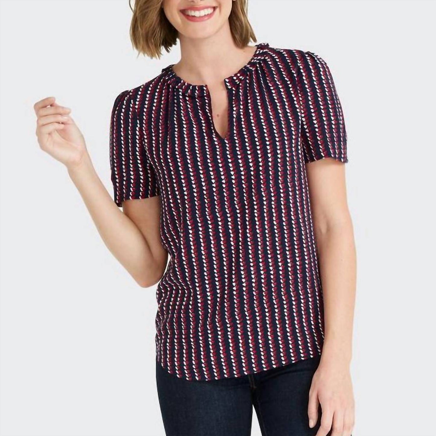 Draper James - Heart Peasant Top