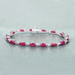 8.00 Carat Genuine Ruby 10K White Gold Bracelet