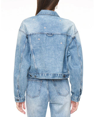Pistola - Shelby Embroidered Cropped Denim Jacket
