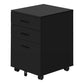 File Cabinet, Rolling Mobile Storage Drawers, Contemporary Office Cabinet