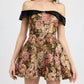 En Saison - Carey Jacquard Off the Shoulder Fit & Flare Mini Dress