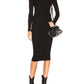 Enza Costa - RIB EXPOSED SHOULDER MIDI DRESS