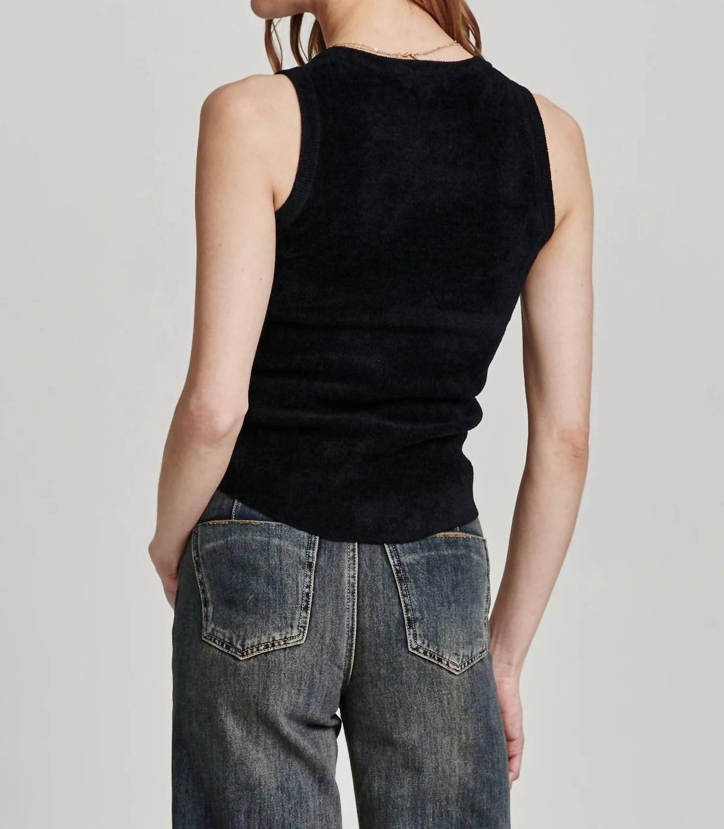 Another Love - Cora Sleeveless Rib Chenille Tank Top