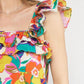 Entro - Floral Square Neck Top